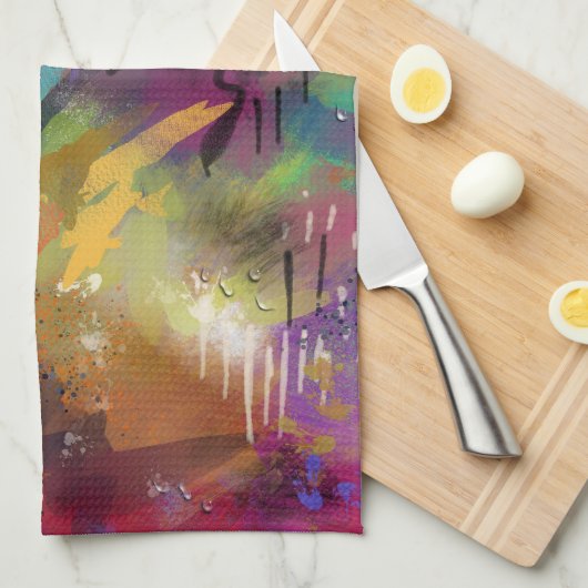 KUNST! geverfd vooraf samengeperst Theedoek (Quarter Fold)