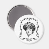  kunst Gibson Girl Magnet (Voorkant / Achterkant)