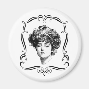 kunst Gibson Girl Magnet