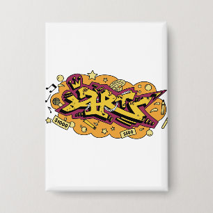kunst graffiti hand tekening button