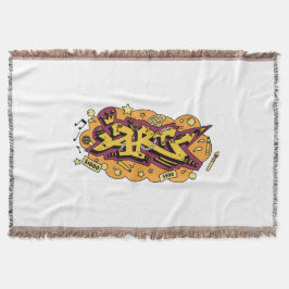 Kunst graffiti hand tekening deken