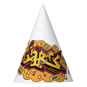 Kunst graffiti hand tekening feesthoedjes