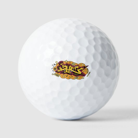 Kunst graffiti handtekening tekenen golfballen (Voorkant)