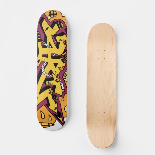 Kunst graffiti skateboard (Voorkant)