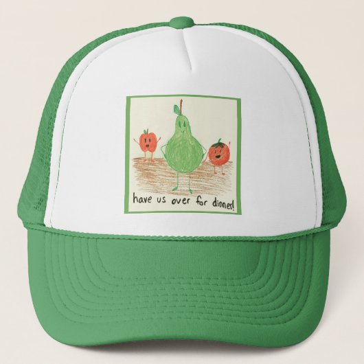 Kunst, groen trucker pet (Voorkant)