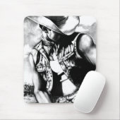 Kunst hand-getrokken masculine westerne cowboy coo muismat (Met muis)