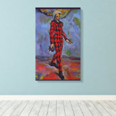 kunst - Harlequin door Paul Cezanne Canvas Afdruk (Insitu (Houten vloer))