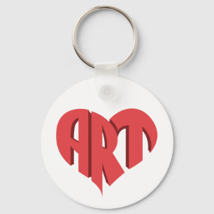 Kunst Hart Sleutelhanger