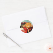  kunst heks en pompoen - Halloween geschenken Ronde Sticker (Envelop)