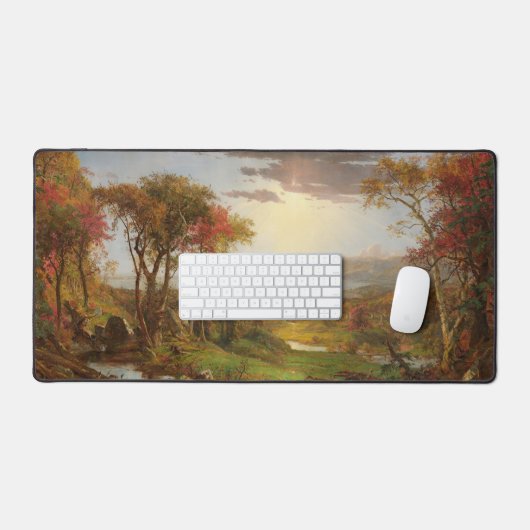 Kunst Herfst op het Hudson River Landschap Bureaumat (Keyboard & Muis)