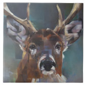 Kunst Herten Schilderen, Keramische Tegel Tegeltje (Voorkant)