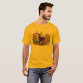 Kunst hertengewei vintage t-shirt (Voorkant volledig)