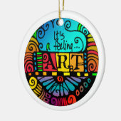 Kunst - Het is een ronddraaiende versiering Keramisch Ornament (Links)