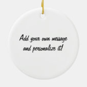 Kunst - Het is een ronddraaiende versiering Keramisch Ornament (Achterkant)