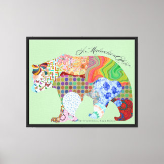 Kunst Het is officieel Beer #033a - Een Michaelson Canvas Afdruk