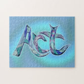 Kunst het woord legpuzzel (Horizontaal)