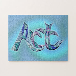 Kunst het woord legpuzzel