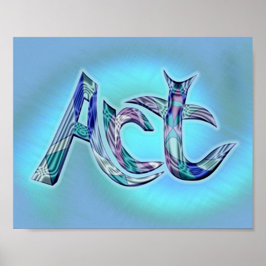 Kunst het woord poster (Voorkant)