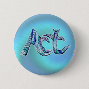 Kunst het woord ronde button 5,7 cm