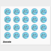 Kunst het woord ronde sticker (Vel)