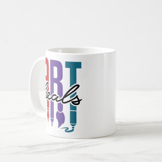 Kunst hoort kunstleraar leerlingenomenheid koffiemok (Voorkant links)