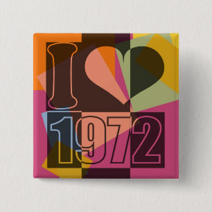  kunst - Ik hou van (hart) 1972 - Button