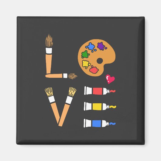 Kunst - Ik hou van kunst Magneet (Voorkant)