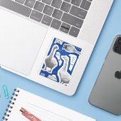 Kunst Illustratie Wees Geen Domme Gans Sticker (Laptop met iPhone)