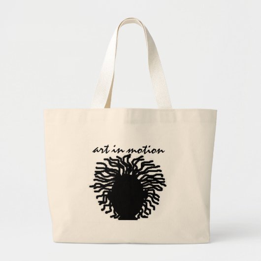 kunst in beweging grote tote bag (Voorkant)