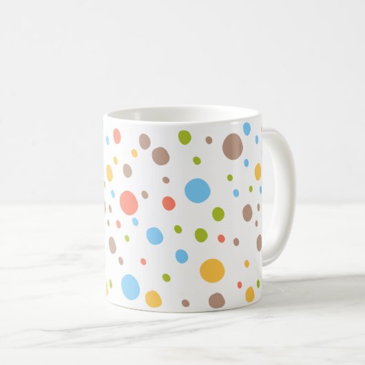 🎨 Kunst in cirkels: Polka Dot Delight Mok (Voorkant rechts)