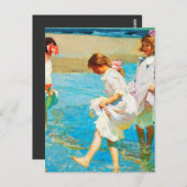 Kunst in de beach door Edward Henry Potthast Briefkaart (Voorkant / Achterkant)