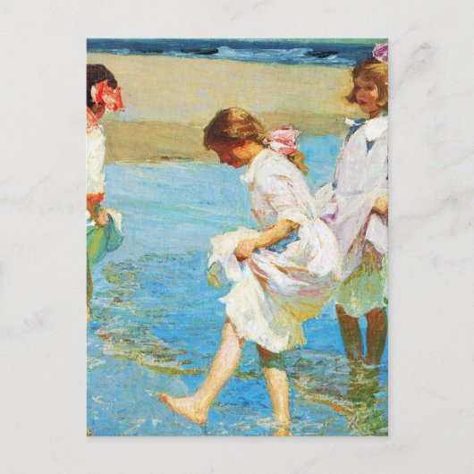 Kunst in de beach door Edward Henry Potthast Briefkaart (Voorkant)