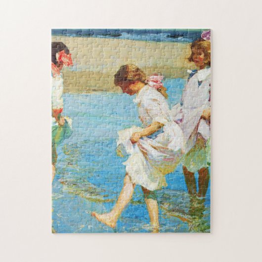 Kunst in de beach door Edward Henry Potthast Legpuzzel (Verticaal)