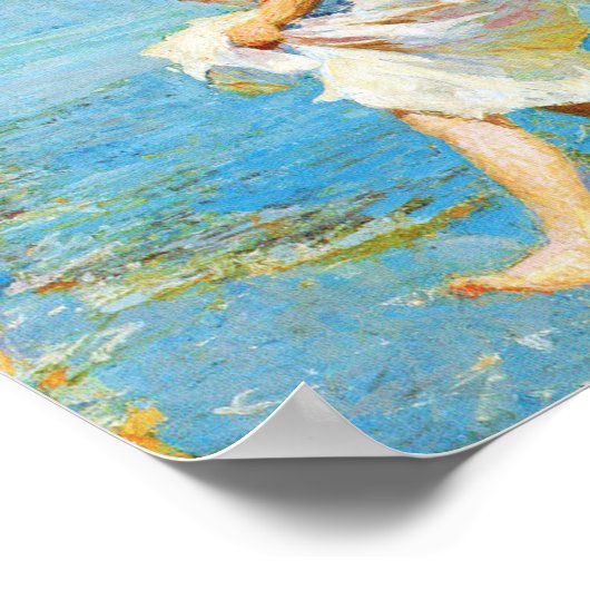 Kunst in de beach door Edward Henry Potthast Poster (Hoek)