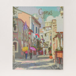 Kunst in de stijl van een Cypriotische reisposter  Legpuzzel