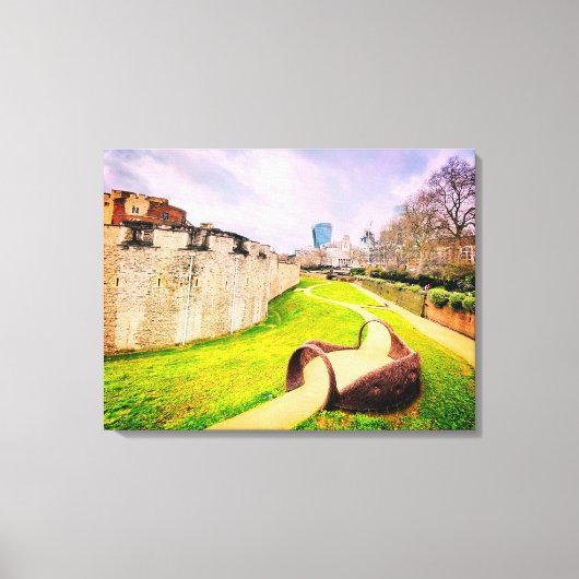 Kunst in de Tower of London Canvas Afdruk (Voorkant)