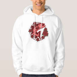 Kunst in Duitse bruine forel vintage bloemmotief Hoodie