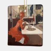  kunst - in het cafe - Fernand Lungren Keramisch Ornament (Links)