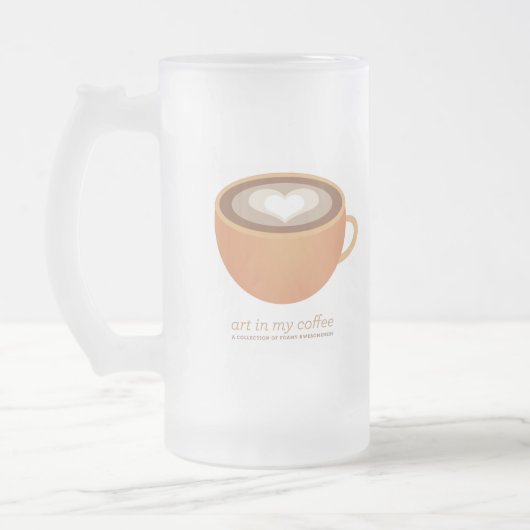 Kunst in mijn koffie-mok matglas bierpul (Links)