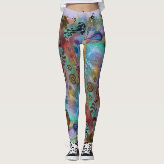 Kunst in Natuur, handgemaakt Leggings (Voorkant)