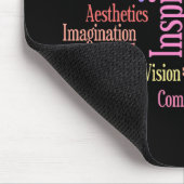 Kunst, inspiratie, expressie - creatieve persoonli muismat (Hoek)