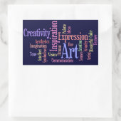 Kunst Inspiratie - Kunstenaar, Creatief Persoon Rechthoekige Sticker (Tas)