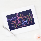 Kunst Inspiratie - Kunstenaar, Creatief Persoon Rechthoekige Sticker (Envelop)
