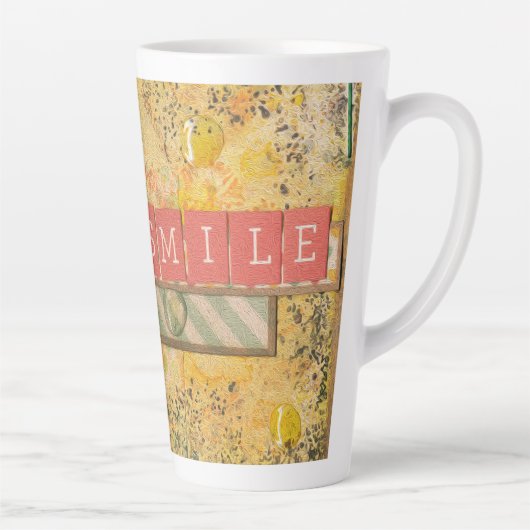 Kunst & Inspirerend Bloemen Latte Mok (Rechts)