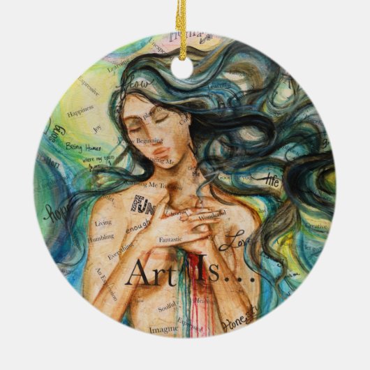 "Kunst is..." Art Ornament (Achterkant)