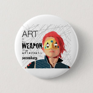 Kunst is de Weapon Ronde Button 5,7 Cm