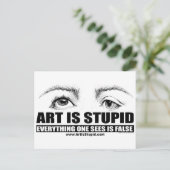 Kunst is dom briefkaart (Staand voorkant)