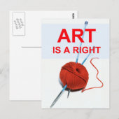 Kunst is een juist Briefkaart (Voorkant / Achterkant)