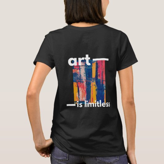 Kunst is een onbegrensd abstract ontwerp t-shirt (Achterkant)