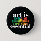 Kunst is ESSENTIEEL Knop Ronde Button 5,7 Cm (Voorkant)